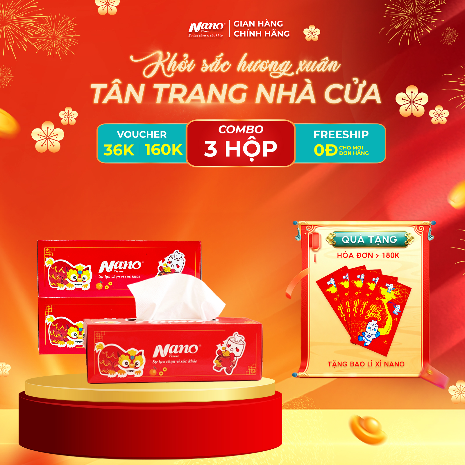 Khăn rút hộp Luxury 180